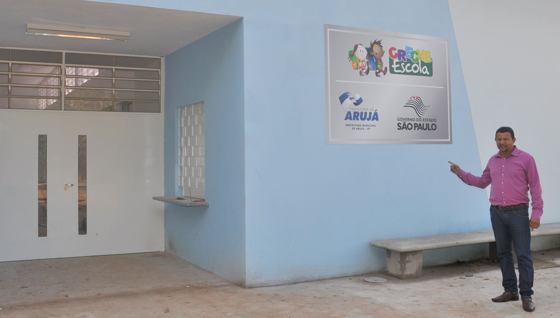 Jussival visita obras da creche do Limoeiro da UBS Jardim Fazenda Rincão