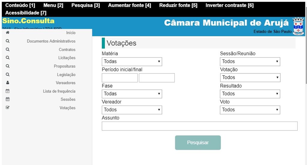 Sistema detalhará o posicionamento dos vereadores nas votações