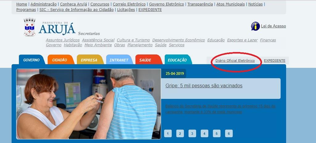 Prefeitura publica 1ª edição do Diário Oficial Eletrônico