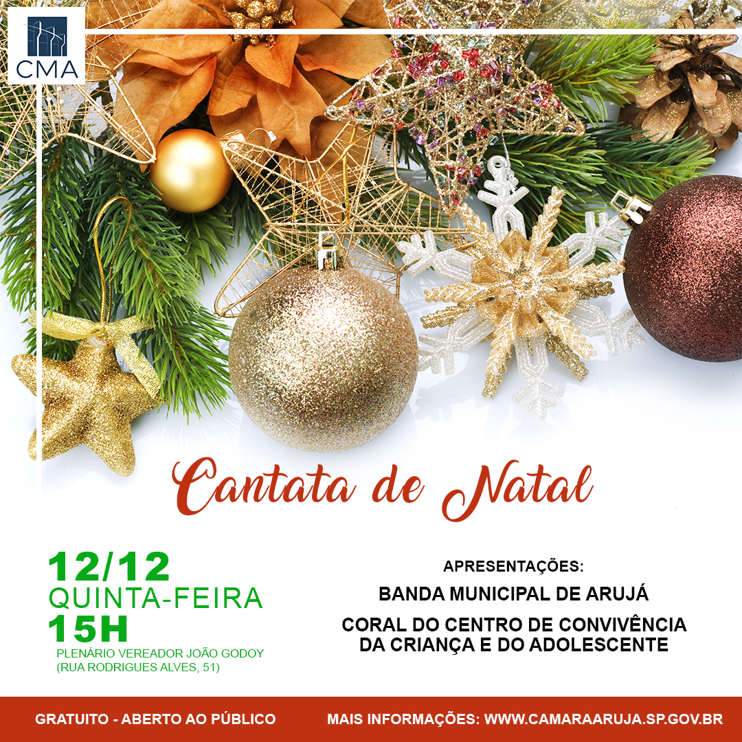 Câmara realiza Cantata de Natal na próxima quinta-feira (12/12)