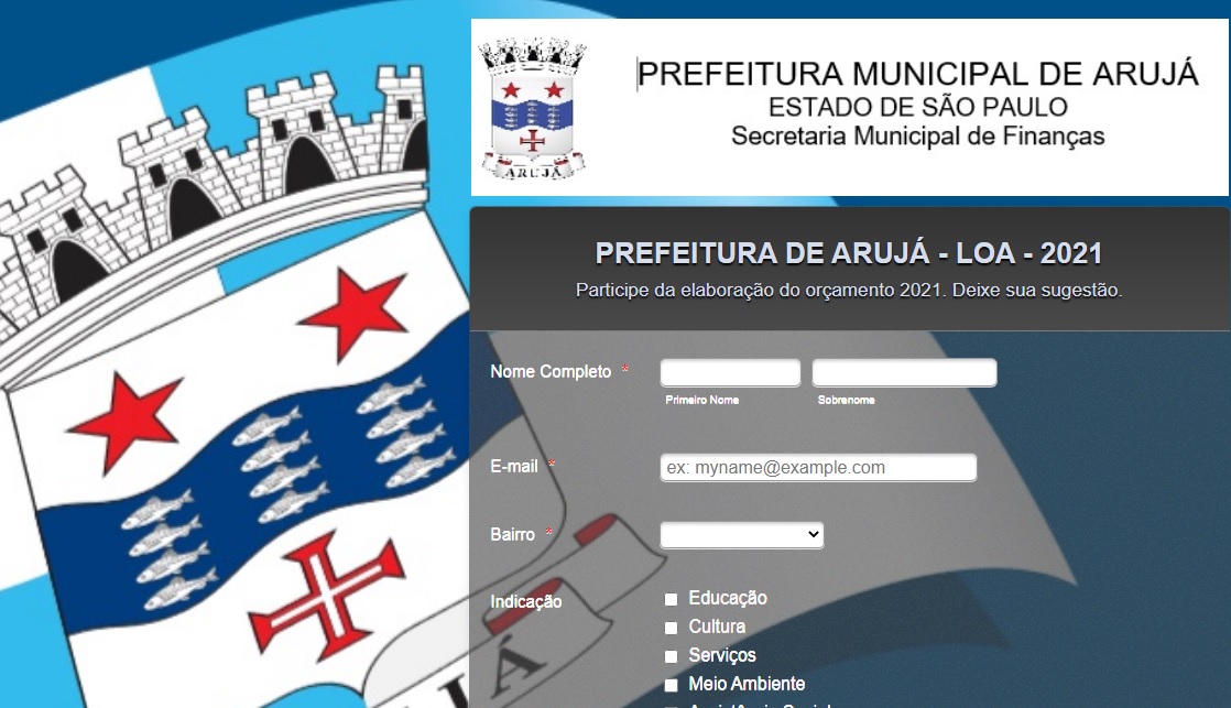 Prefeitura fará audiência pública virtual para apresentar orçamento 2021